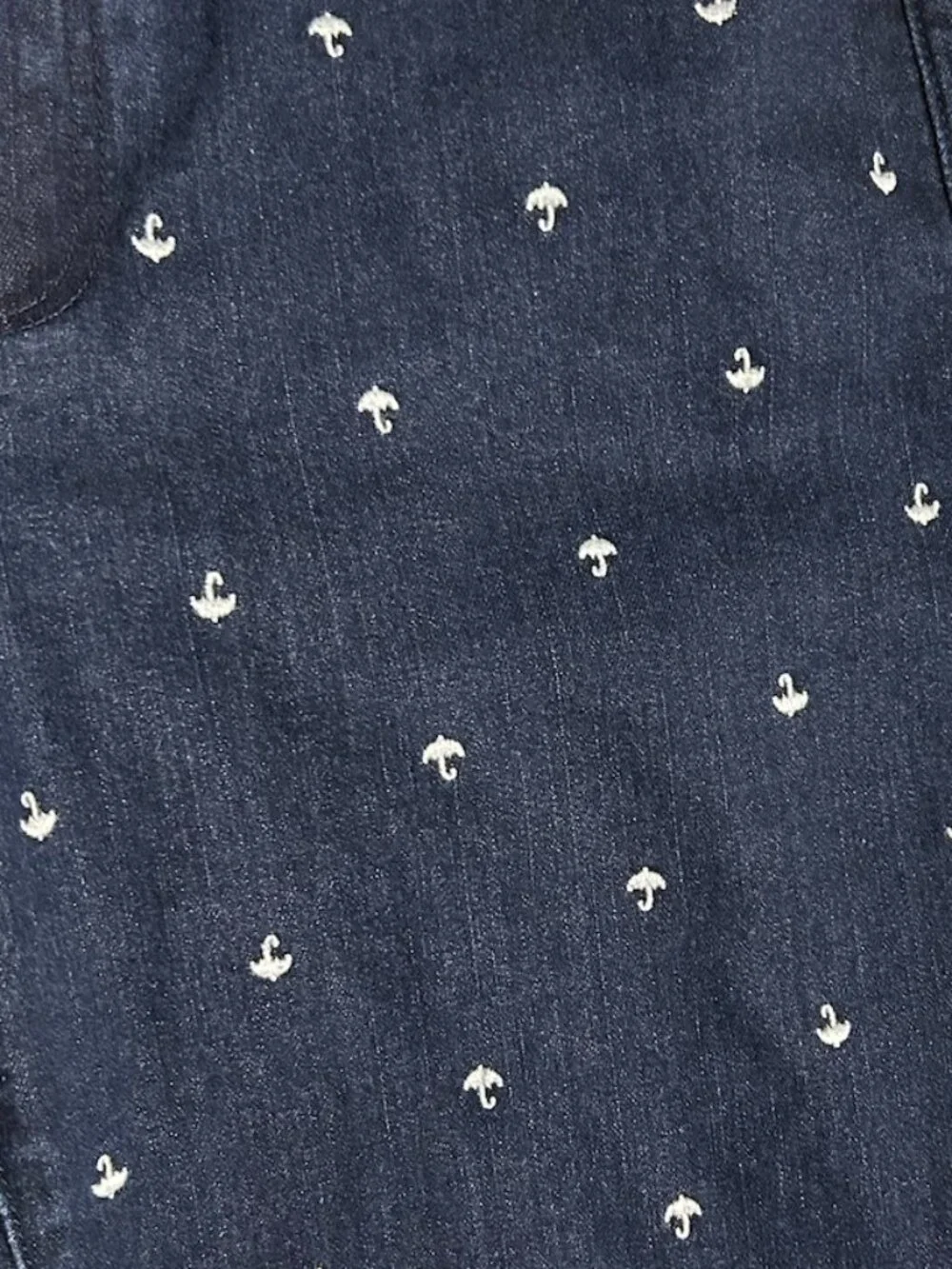 Talbots Signature All Over Umbrella‎ Embroidery Slim Ankle Jeans Women's Size 10